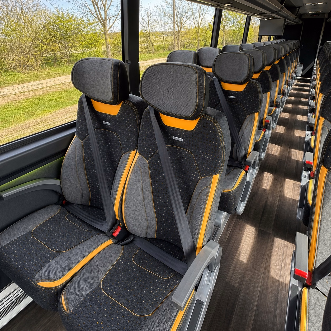 rochester charter bus interior
