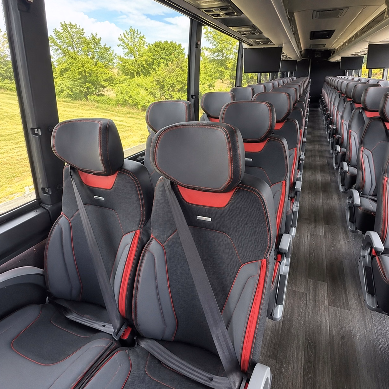 rochester charter bus rental inside