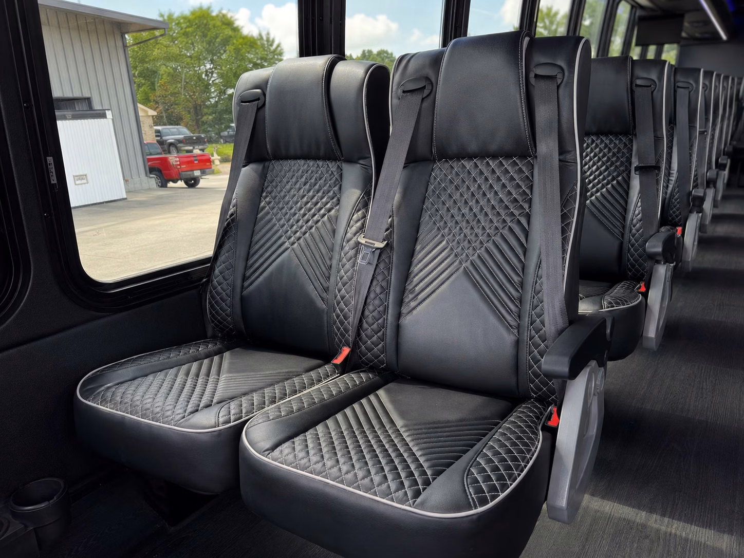 rochester charter bus rental interior